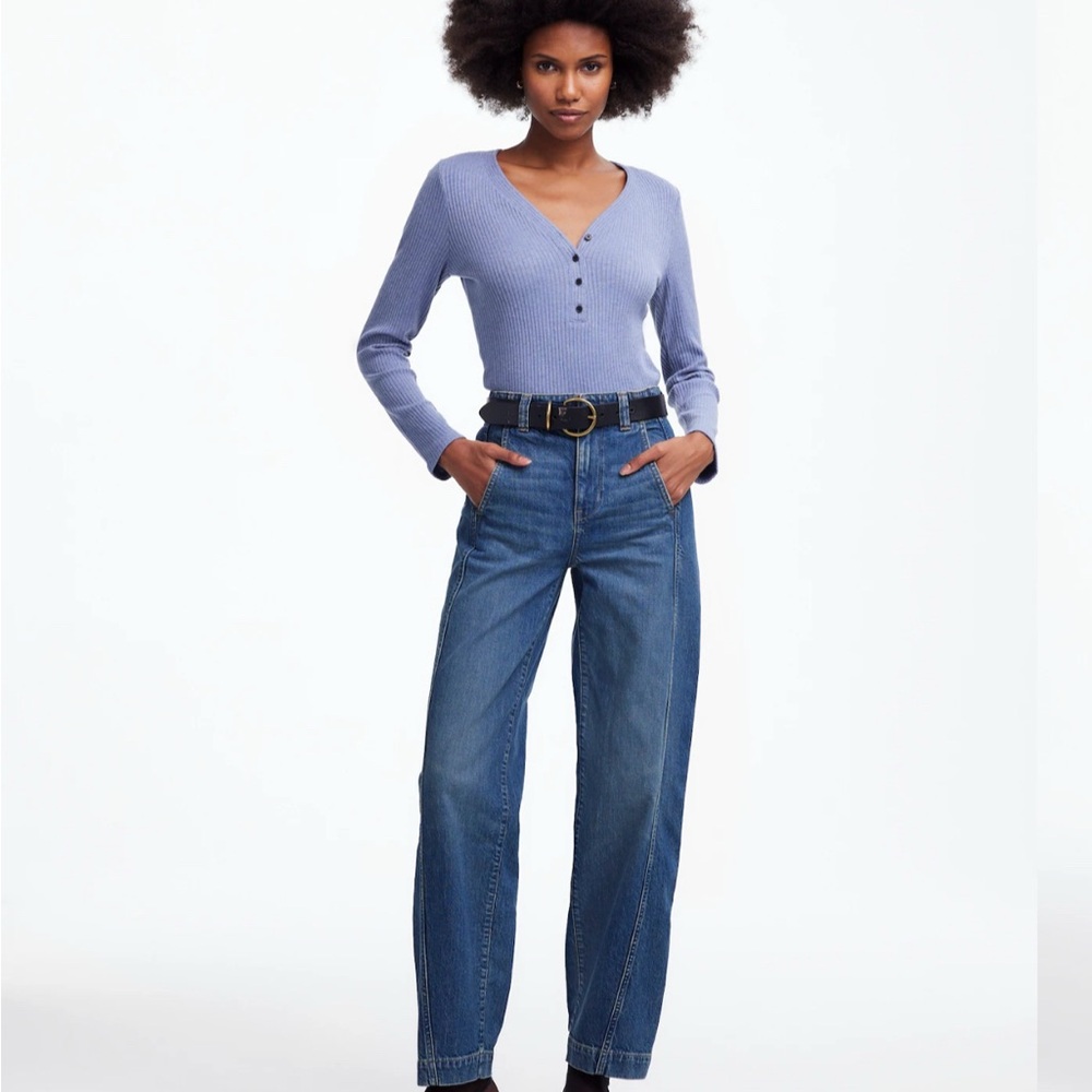 MADEWELL Tapered Denim Trousers Jeans in Concho Wash SIZE 28 Regular